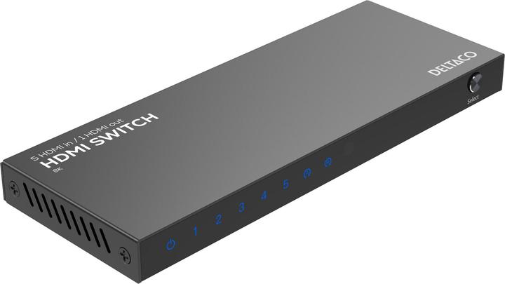 Produktbild Deltaco HDMI Switch, 5 inputs to 1 output, 8K 60Hz, w/remote