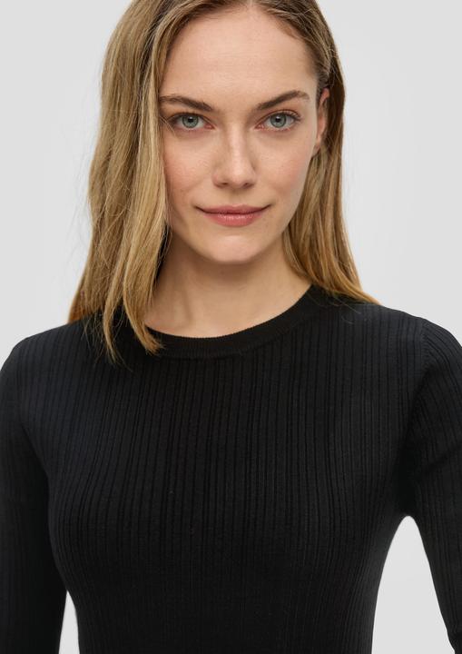 Produktbild s.Oliver Strickpullover Gerippter Pullover aus Viskosestretch (32)