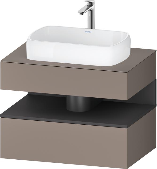 Produktbild Duravit Qatego Konsolenwaschtischunterbau, 1 Auszug, 1 Schubkasten, Ausschnitt mittig, 800x550x600mm (80 x 55 x 60 cm)