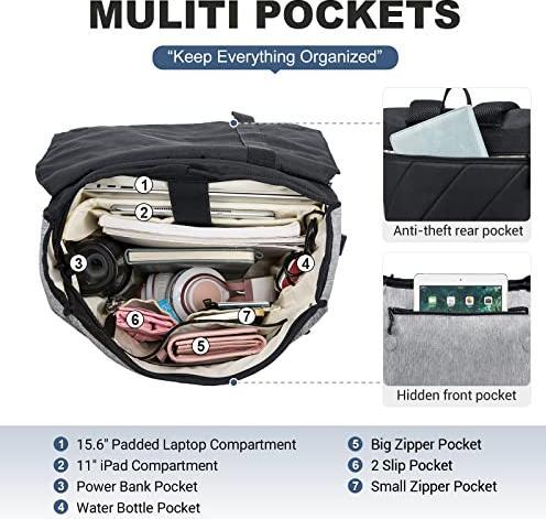 Actual product image Only-Bags.Store School Backpack Teen Waterproof Bag Small with Laptop Compartment 15.6 Inch & Anti-Theft Backpack