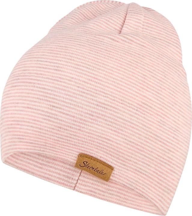 Image du produit Sterntaler Mütze Beanie Streifen Puderrosa melange Gr. 47 (47)