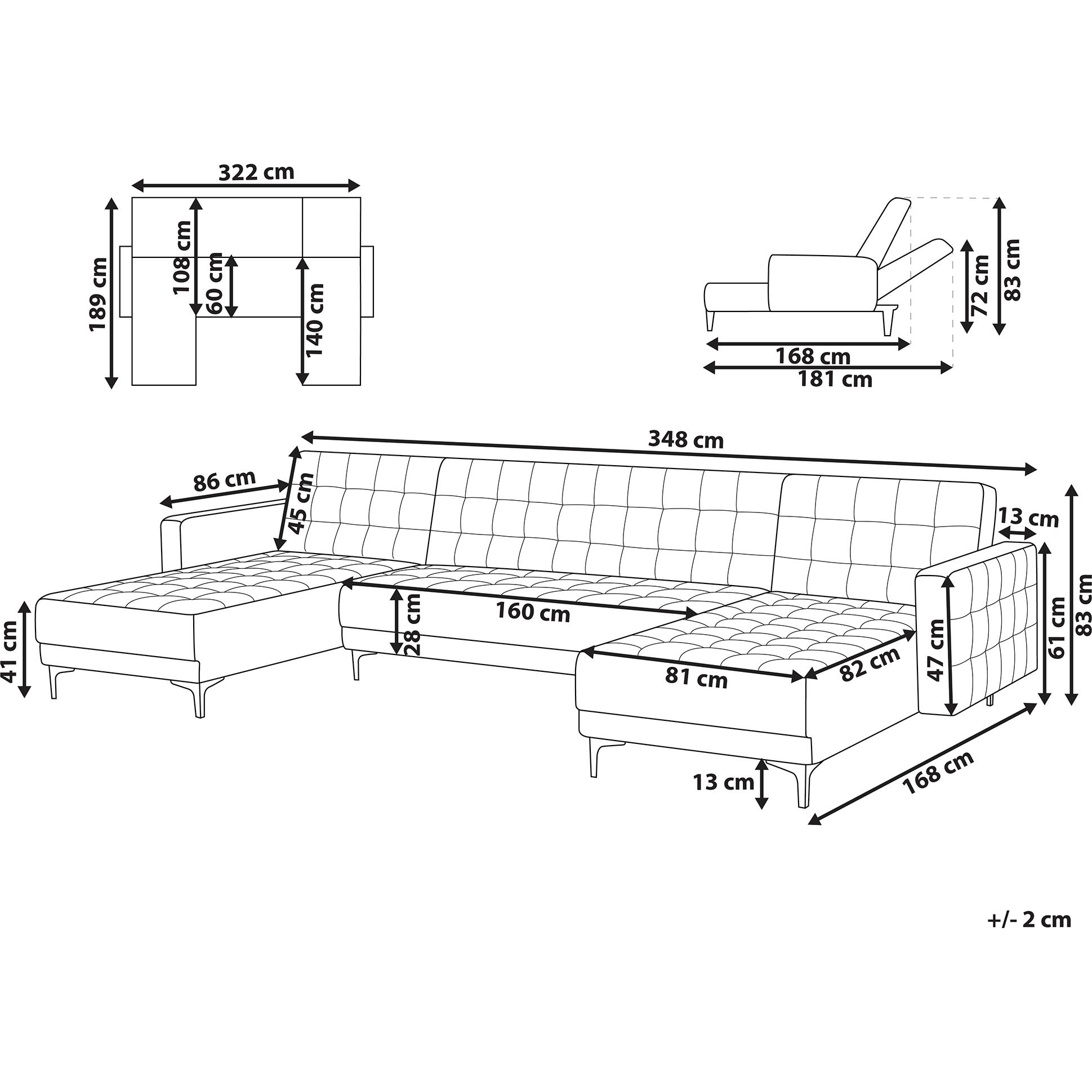 Thumbnail - Beliani, Sofa, Aberdeen (Wohnlandschaft)