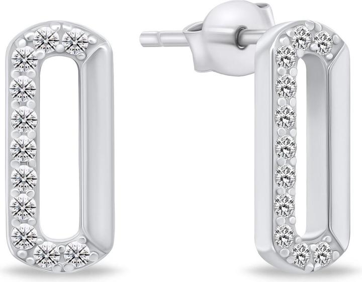 Produktbild Brilio Silver - Beautiful silver earrings with zircons EA808W