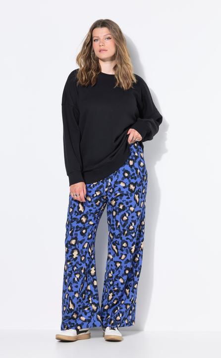 Immagine prodotto Studio Untold Pantaloni in mussola con taglio della gamba ampio e design leopardato colorato (58)