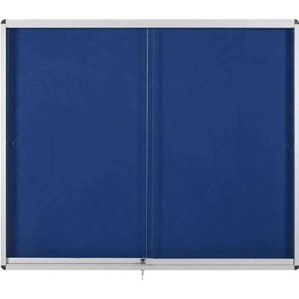 Bi-Office, Pinnwand, Schaukasten Exhibit Innenbereich Filz blau 92,6x96,7cm