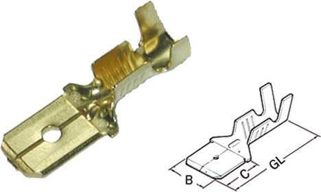 Haupa Flachstecker Ms 1-2,5qmm fl 6,3x0,8mm 280104/20