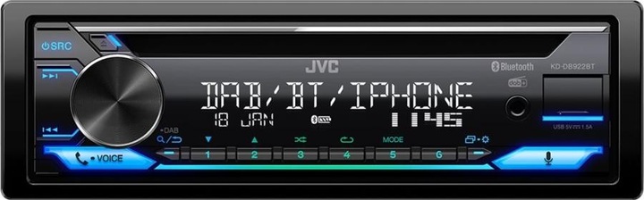 Actual product image JVC KD-T922BT - Car radio with bluetooth