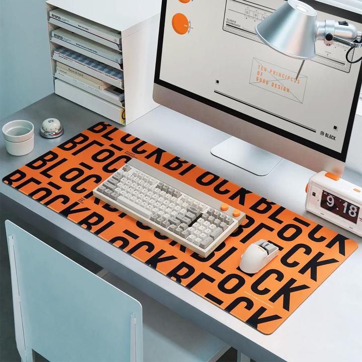 Actual product image Lofree ON913 Desk Mat-Vintage Orange
