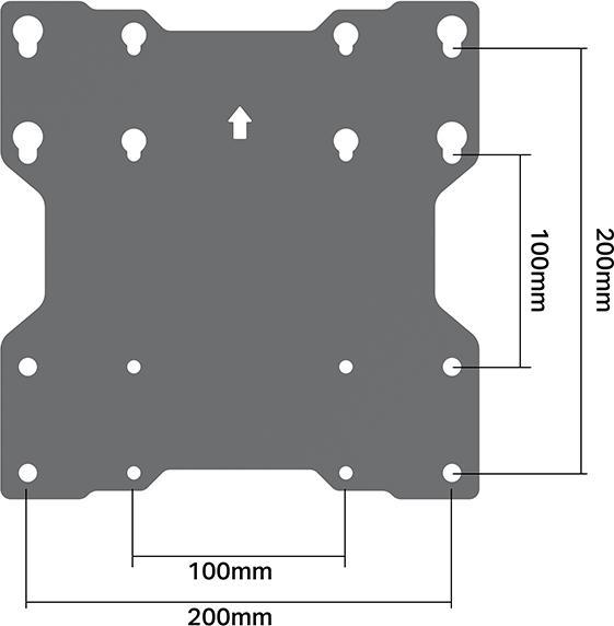 Image du produit Multibrackets Rehausse série Pro Colonne Tilt, métal, noir