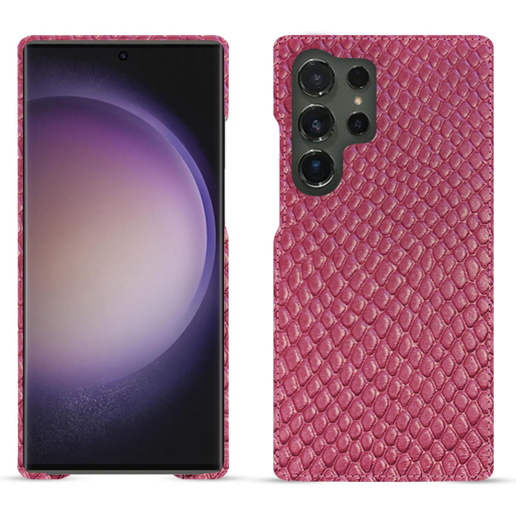 Noreve Lederschutzhülle (Samsung Galaxy S24 Ultra), Smartphone Hülle, Rosa