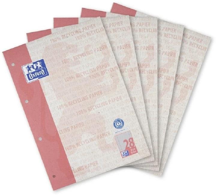 Produktbild Oxford Recycling Schulblock, A4 (A4, Kariert, Harter Einband)