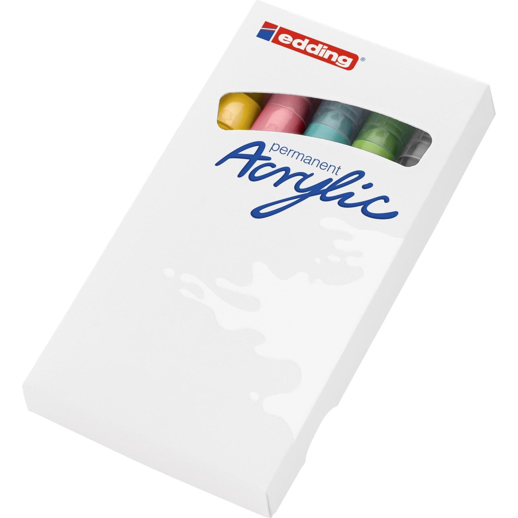 Thumbnail - Edding, Marker, Acrylmarker 5100 Medium (Mehrfarbig, 3 mm, 5 x)