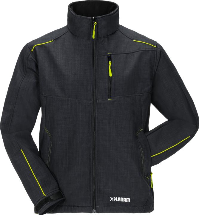 Actual product image Planam Outdoor neon softshell jacket grey green size S (S)