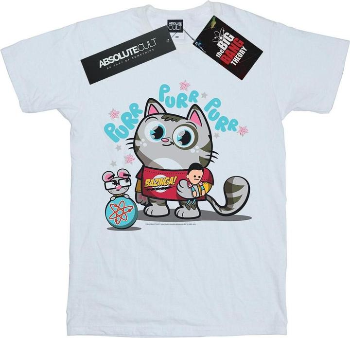 Immagine prodotto Dam Femme/Les femmes Bazinga Kitty Maglietta in cotone Boyfriend (4XL)