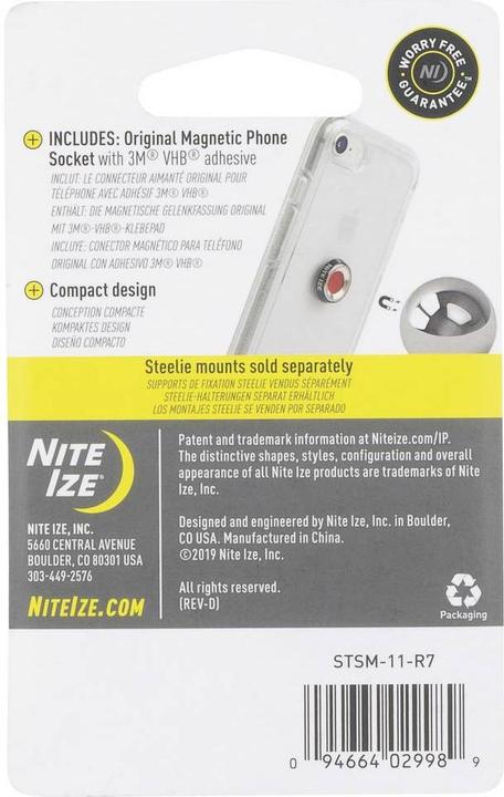 Actual product image Nite Ize Steelie Magnetic Joint Mount, Small