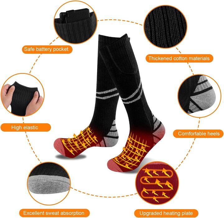 Immagine prodotto Fotflace Calze riscaldate con batteria ricaricabile da 4200mAh