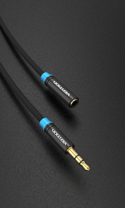 Immagine prodotto Vention Prolunga audio intrecciata da 3,5 mm da 1 m VAB-B06-B100-M Nero (1 m)
