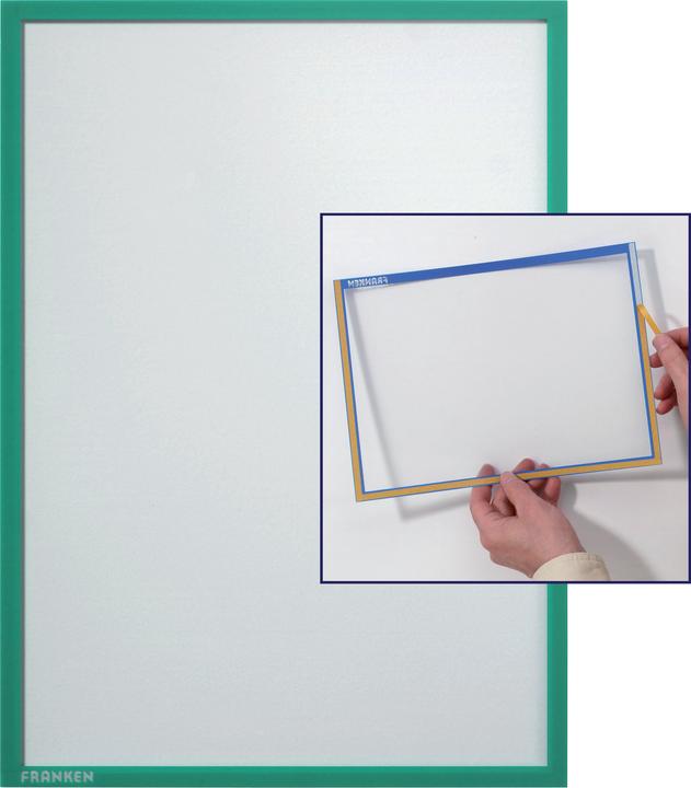 Immagine prodotto Franken FRAME IT X-tra!Line, DIN A4, autoadesivo verde, porta documenti, trasparente, Hartfoli (A4, 1x)
