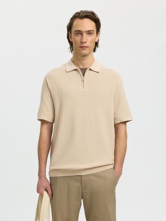 Produktbild Selected Slhcran Ss Knit Structure Zip Polo Noos (M)