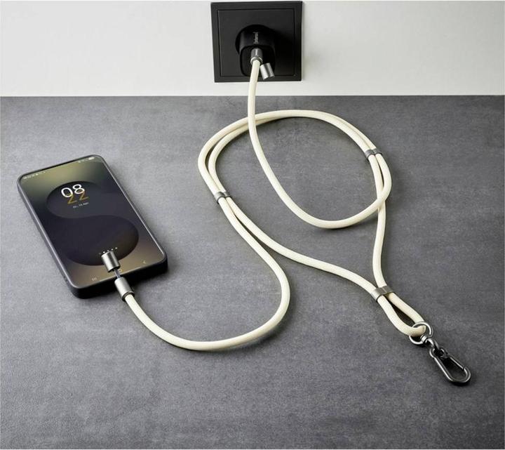 Produktbild Intenso Handykette als Lade- + Datenkabel USB-C bis 1,65m beige (1.65 m, USB 2.0, 60 W)