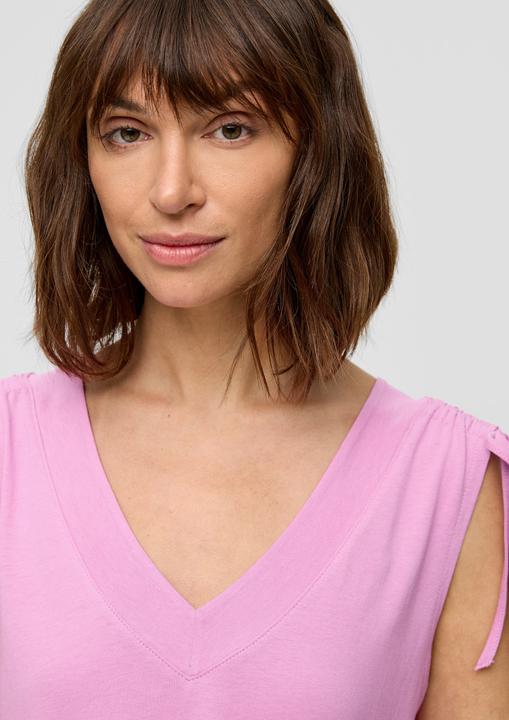 Produktbild S.Oliver Kleid Kleid mit V-Ausschnitt und Binde-Detail (40)