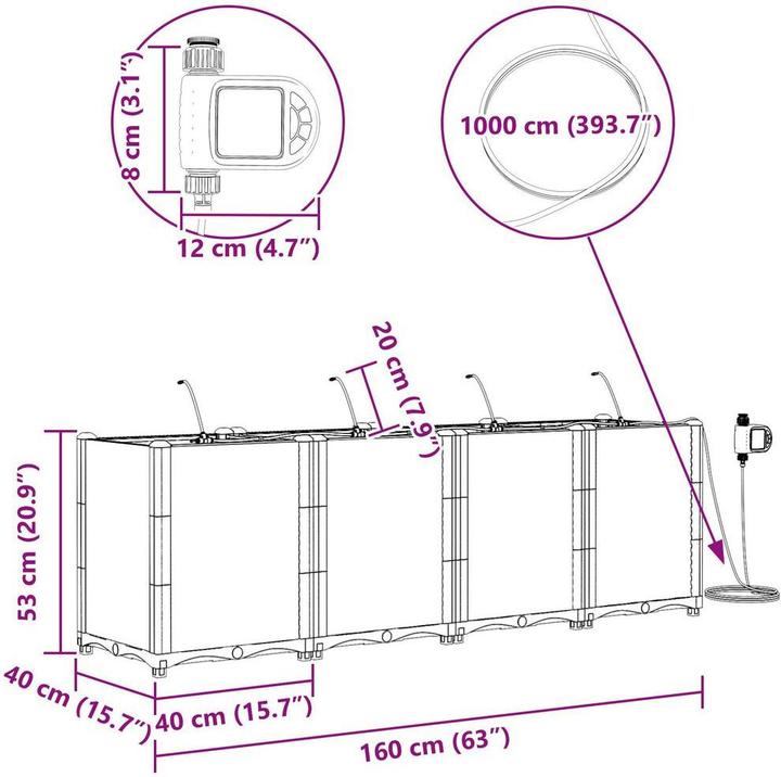 Produktbild vidaXL Garten-Pflanzgefäss