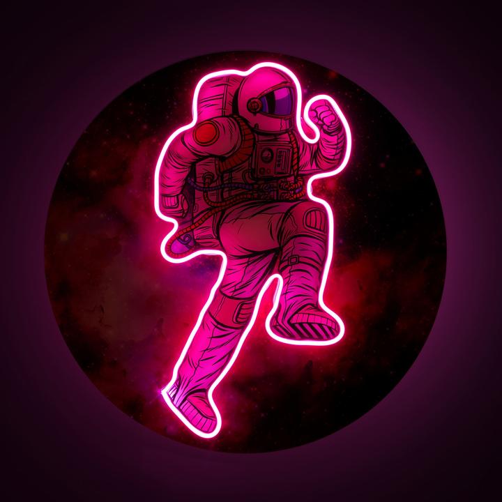 Immagine prodotto Wallxpert Astronaut Decorative Led Lighted Acrylic Glass Painting (55 x 55 cm)