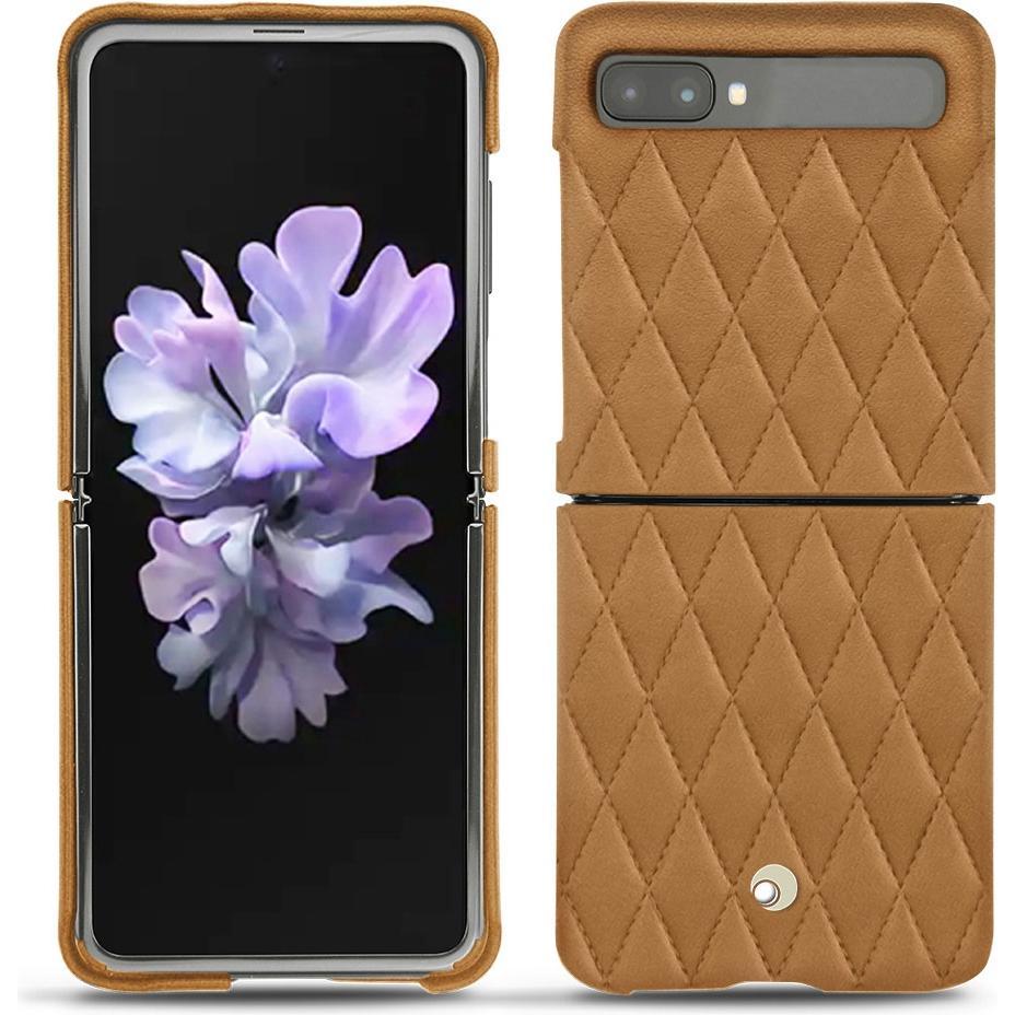 Noreve Lederschutzhülle (Samsung Galaxy Z Flip), Smartphone Hülle, Braun