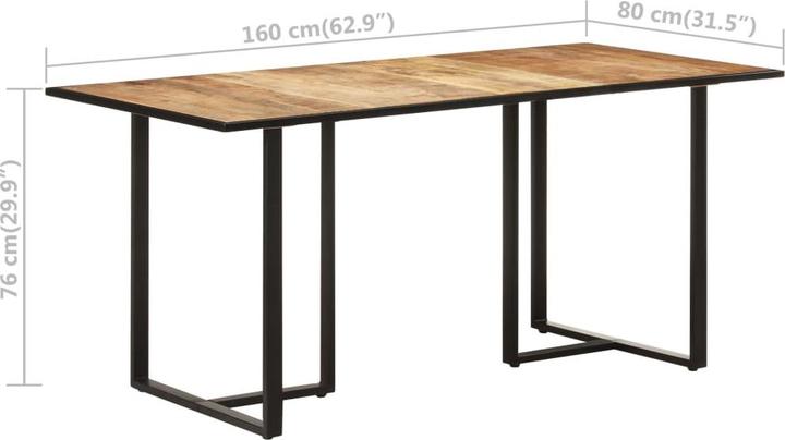 Image du produit vidaXL Esstisch (160 x 80 x 76 cm)
