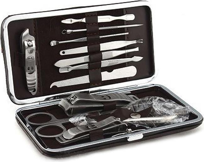Actual product image JTI Manicure set with 12 pieces and stylish case