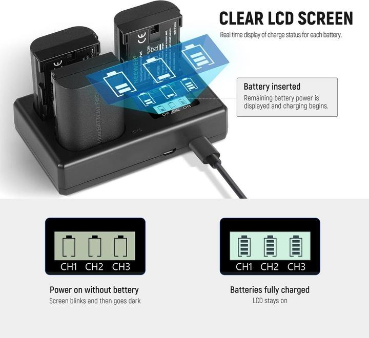 Actual product image Neewer LP-E6NH (Camera battery, Camera battery charger)