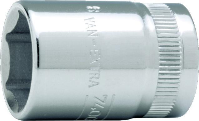 Actual product image Irimo 3/8" socket spanner bit, hexagonal profile, 17 mm, retail packaging (17 mm)
