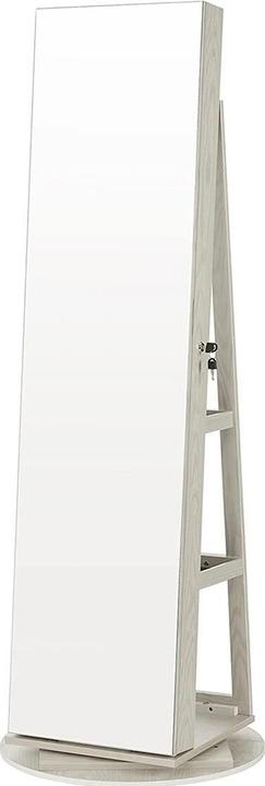 Immagine prodotto Songmics Armadietto per gioielli bianco a 3 ripiani con illuminazione