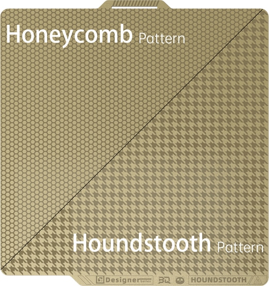 3d-printerstore.ch BIQU Buildplate für Bambu Lab Dual-textured Honeycomb-Houndstooth P1/X1 (Printing bed)