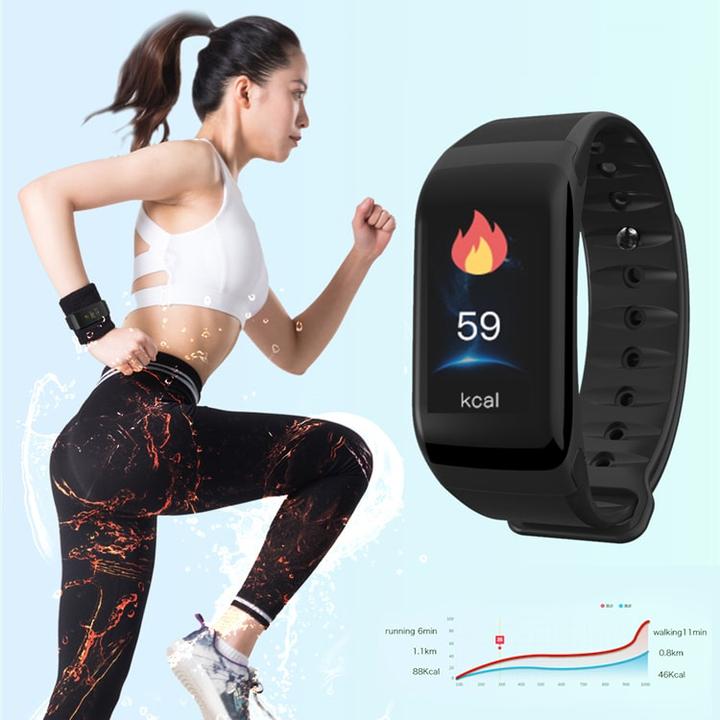 Image du produit JTI Traceur d'activité F1 Plus WearFit avec écran couleur - Rouge