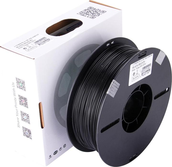 Actual product image eSUN PLA+ 1.75mm Black 1Kg (PLA+, 1.75 mm, 1000 g)