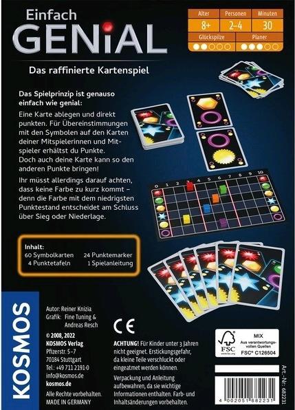 Image du produit Kosmos Jeu de cartes Simplement génial (Allemand)