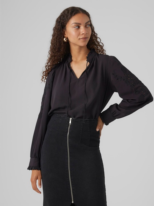Immagine prodotto Vero Moda Camicetta regular fit con scollo a V e polsini con bottone (S)