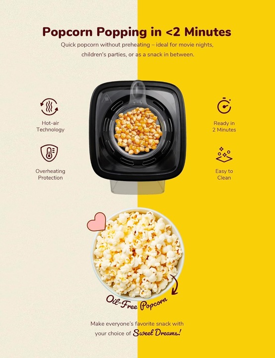 Image du produit Bestron Appareil à pop-corn, bleu