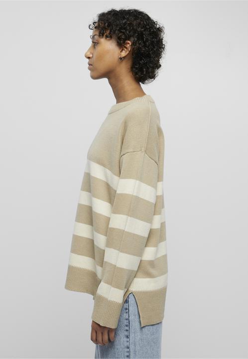 Image du produit Urban Classics Ladies Striped Knit Crew Sweater (M)