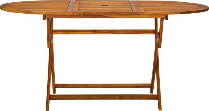 Actual product image vidaXL Garden furniture dining set garden set 9-piece solid wood acacia textilene (160 cm)