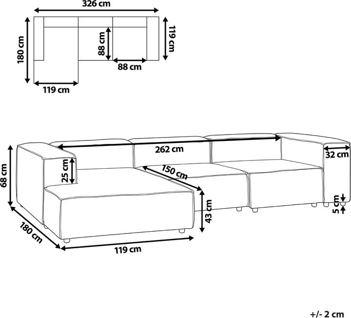 Actual product image Beliani Ardal (Corner sofa)