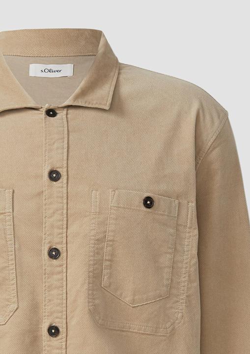 Actual product image S.Oliver Hemd Regular Fit: Feincord-Overshirt mit Brusttaschen und Label-Detail (M)