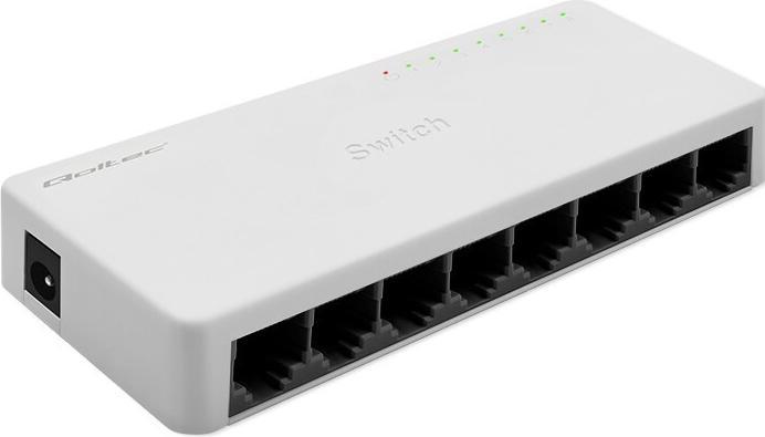 Productafbeelding Qoltec Netzwerk-Switch 8xRJ45-Port 100Mbps LAN (8 Havens)
