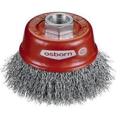 Osborn, Abrasivi, Spazzola a tazza TÜV-testata D60xFiloM14x2 Filo-S.0,3mm Filo d'acciaio ondulato Trim-L.21mm