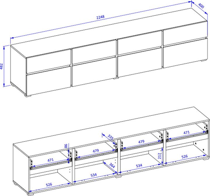 Immagine prodotto Petits-Meubles Lilia (225 x 40 x 48 cm)