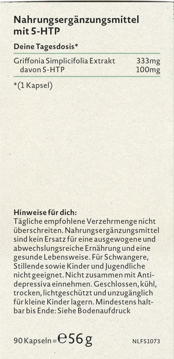 Nährwerte und Zutaten Nature Love 5-HTP aus Griffonia (56 g)