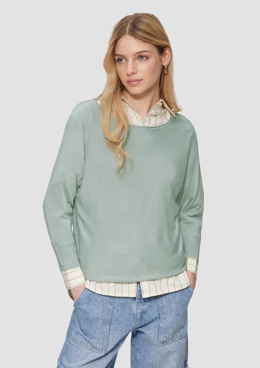Produktbild S.Oliver Strickpullover Strickpullover mit Fledermausärmeln (XS)