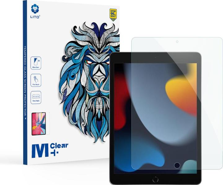 Lito iPad 10.2, iPad 7 / 8 / 9 armoured glass - transparent (1 Piece, iPad 2021 (9th Gen))