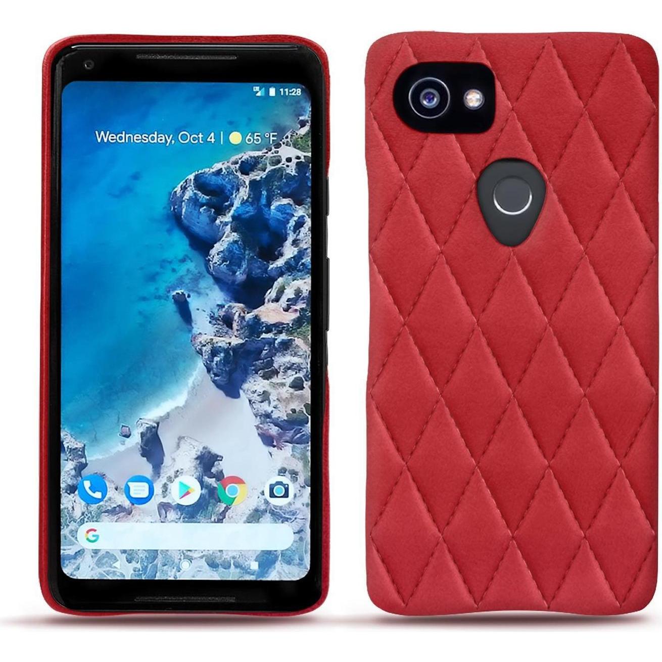 Noreve Lederschutzhülle (Google Pixel 2 XL), Smartphone Hülle, Rot